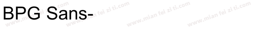 BPG Sans字体转换